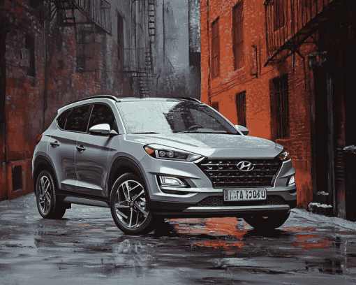 Grey Hyundai Tucson Car Diamond Painting