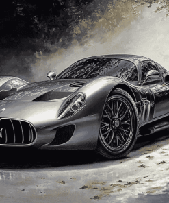 Grey MC20 Maserati Supercar Diamond Painting