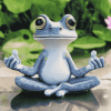 Grey Yoga Meditation Frog Diamond Painting