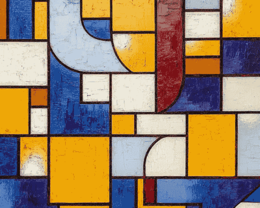 Grid Mondrian Abstract Diamond Painting