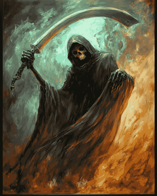 Grim Reaper Scary Diamond Painting