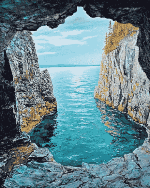 Grotto Seawater Landscapes Diamond Painting