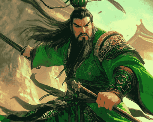 Guan Yu Animated Warriors Diamond Painting