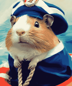 Guinea Pig Sailor Adventure Diamond Painting