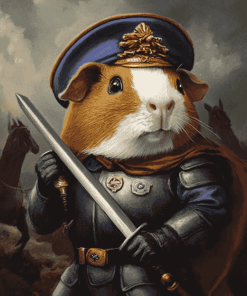 Guinea Pig Soldier Diamond Painting