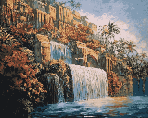 Hanging Gardens Landscape Diamond Painting