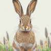 Hare Meadow Animals Diamond Painting