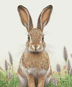 Hare Meadow Animals Diamond Painting