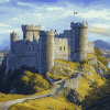 Harlech Castle in Wales Diamond Painting