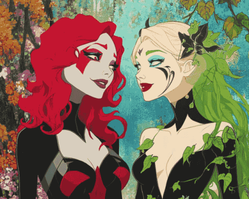 Harley Quinn and Poison Ivy Animated Diamond Painting