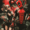 Harley and Deadpool Cartoon Diamond Painting