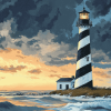 Hatteras Lighthouse Seascape Diamond Painting