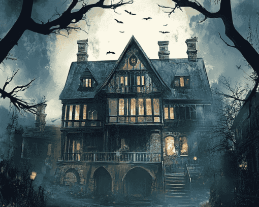 Haunted Home Diamond Painting