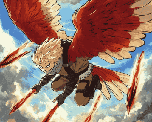 Hawks My Hero Academia Anime Diamond Painting