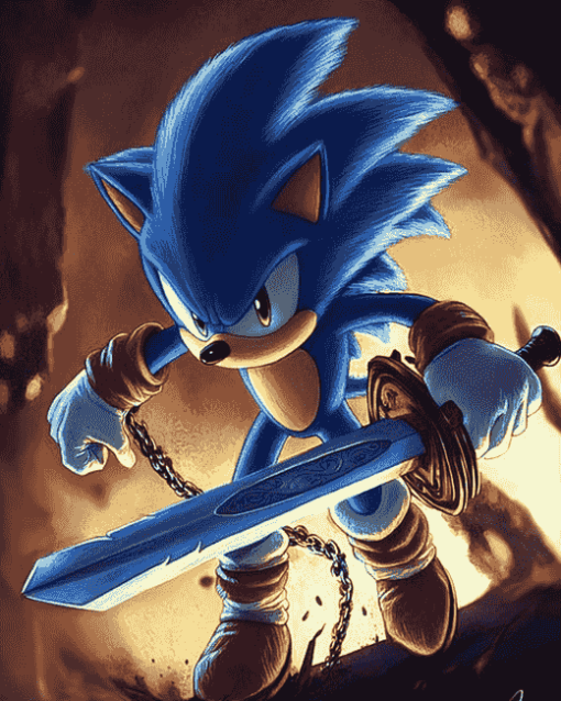 Hedgehog Sonic Anime Diamond Painting