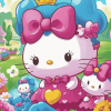 Hello Kitty Cartoon Cats Diamond Painting