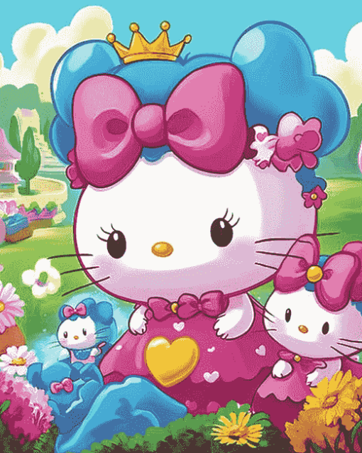 Hello Kitty Cartoon Cats Diamond Painting