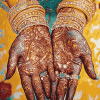 Henna-Inspired Wedding Hand Jewelry Diamond Painting