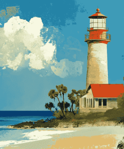 Hilton Head Lighthouse Animation Diamond Painting