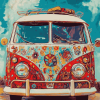 Hippie Van Adventure Diamond Painting