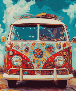 Hippie Van Adventure Diamond Painting