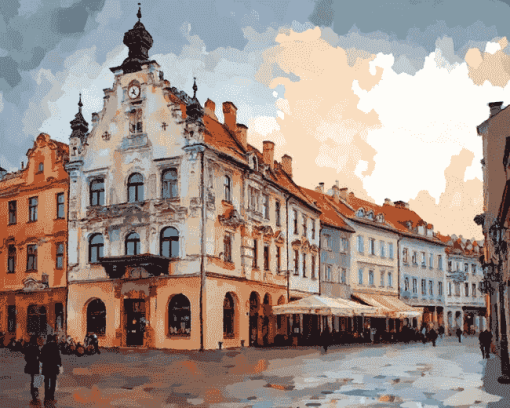 Historic Rzeszow Town Hall Diamond Painting