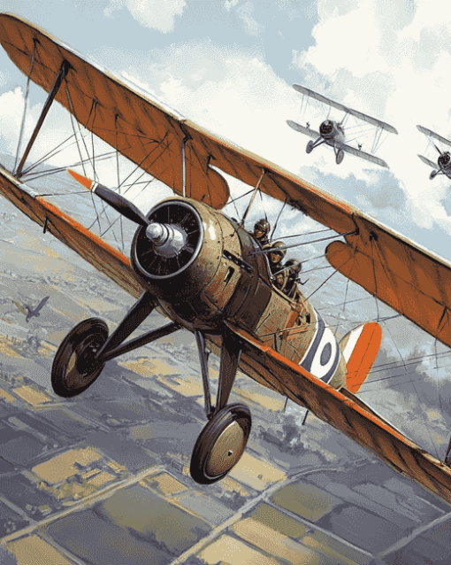 Historic Sopwith Triplanes Diamond Painting