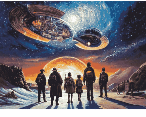 Hitchhikers Guide Galaxy Movie Diamond Painting