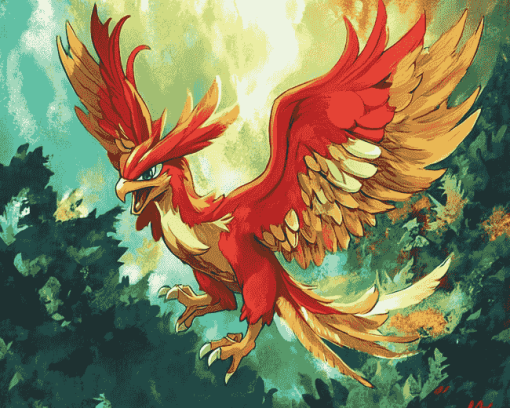 Ho Oh Legendary Pokemon Diamond Painting