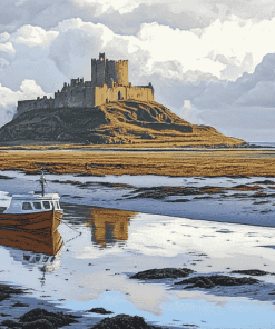 Holy Island Scenic Castle Diamond Painting