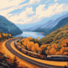 Horseshoe Curve Landscape Diamond Painting