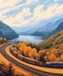 Horseshoe Curve Landscape Diamond Painting