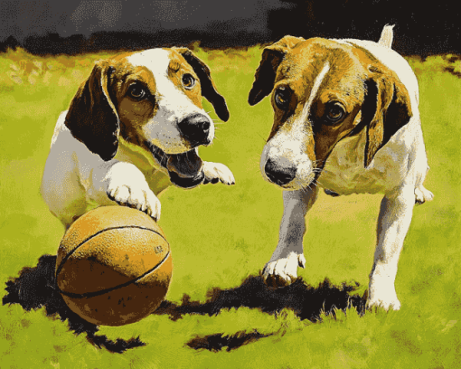 Hound Football Fun Diamond Painting