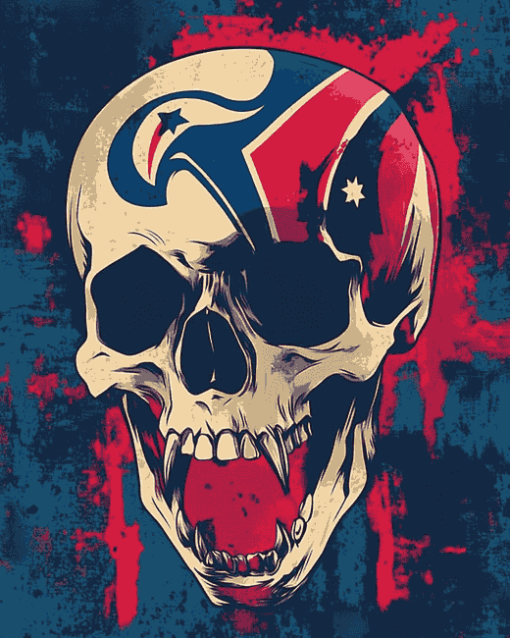 Houston Texans Skull Diamond Painting