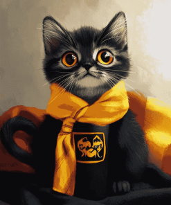 Hufflepuff Kittens Diamond Painting