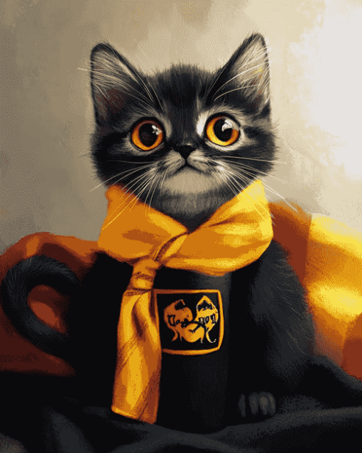 Hufflepuff Kittens Diamond Painting