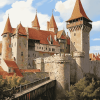 Hunedoara Castle Architecture Diamond Painting