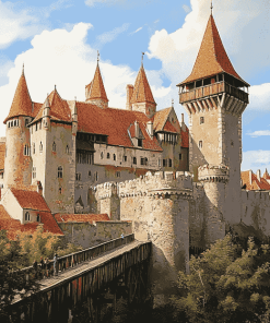 Hunedoara Castle Architecture Diamond Painting