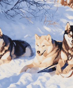 Husky Adventure Diamond Painting