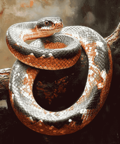 Hypomelanistic Corn Snake Diamond Painting