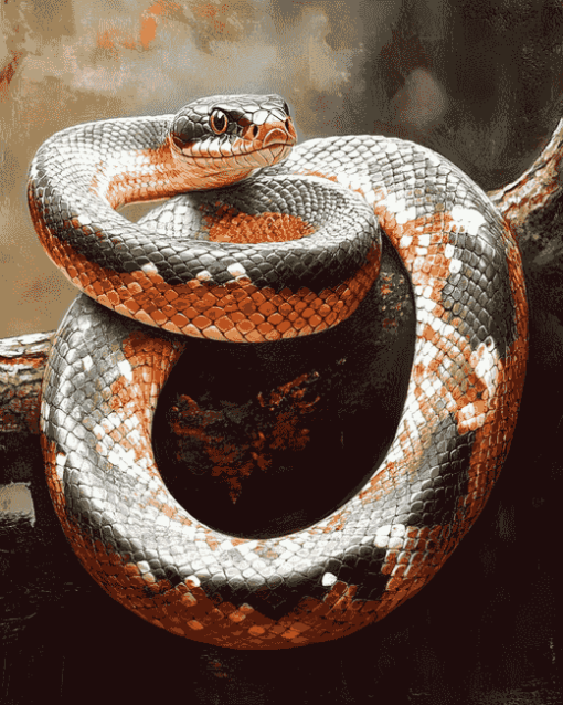 Hypomelanistic Corn Snake Diamond Painting