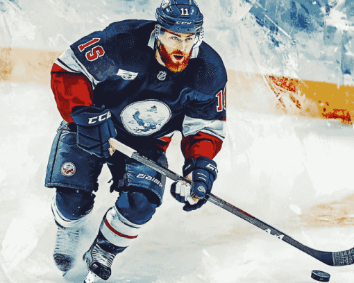 Ice Hockey Star Pierre Luc Dubois Diamond Painting