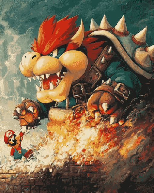 Iconic Bowser Mario Adventure Diamond Painting