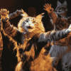 Iconic Cats Musical Diamond Painting