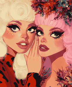 Illustration Trixie And Katya Animation Diamond Painting