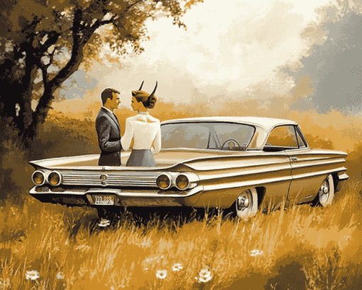 Impala Car Couple Diamond Painting