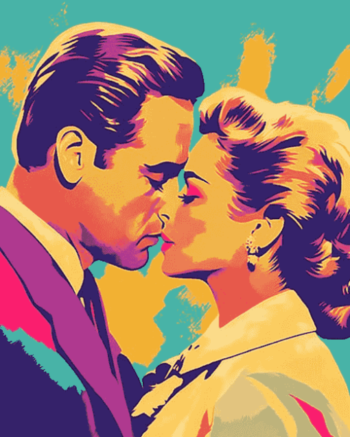 Ingrid Bergman and Bogart Colorful Diamond Painting