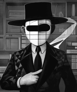 Invisible Man Monochrome Diamond Painting