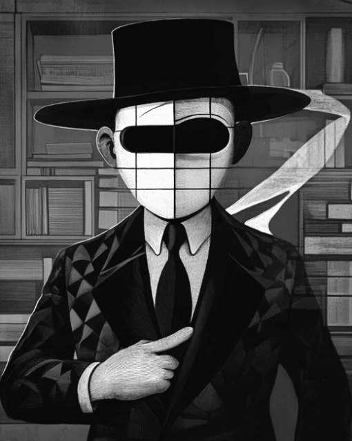 Invisible Man Monochrome Diamond Painting