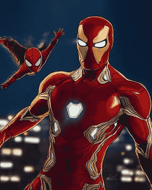 Iron Man and Spiderman Heroes Diamond Painting